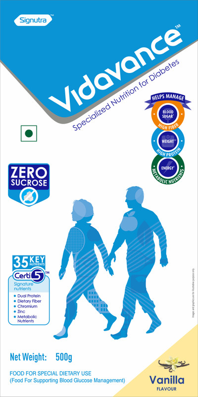 Signutra Vidavance Advanced Nutrition for Diabetes and Pre-Diabetes - BIB(500 g)
