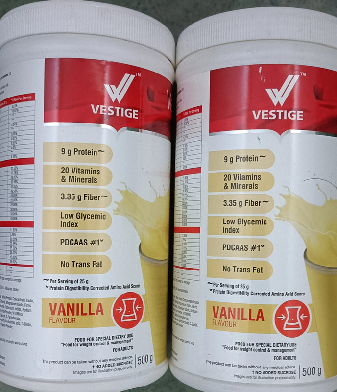 Vestige Veslim Shake Venilla 500*2. 1000g Nutrition Drink(1000 g, Venilla Flavored)