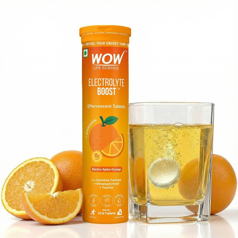 WOW Life Science Zero Sugar Hydration Effervescent Tablets | Hydration Drink(15 Tablets, Mixed Berries Flavored)