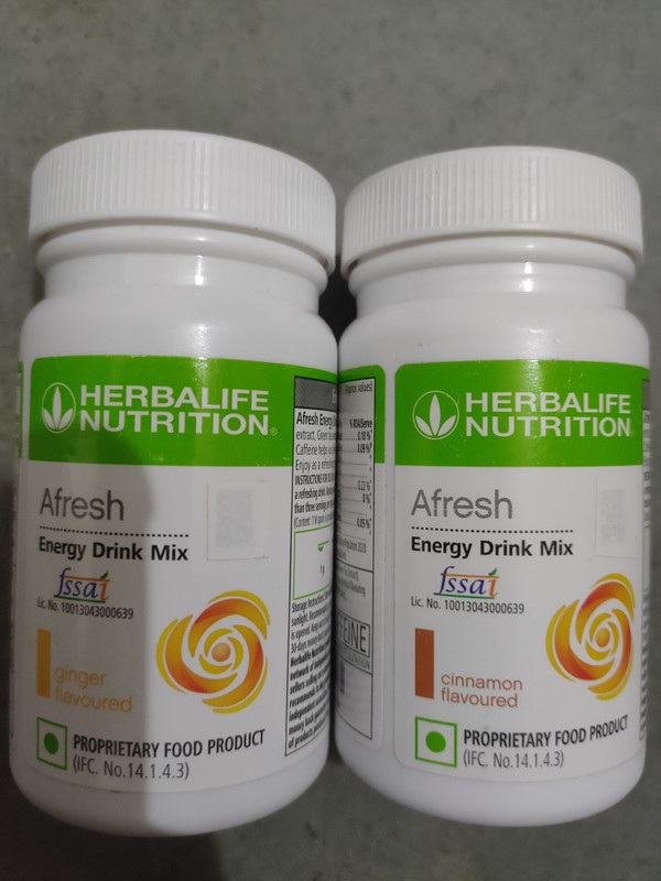 HERBALIFE Afresh Energy Drink lemon and elaichi Flavour Sports Drink(2x50 g, lemon and elaichi Flavored)