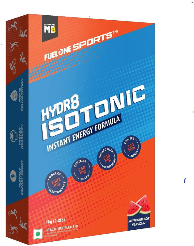 MUSCLEBLAZE Sports Hydr8 Isotonic Instant Energy Formula Hydration Drink(1 kg, Watermelon Flavored)