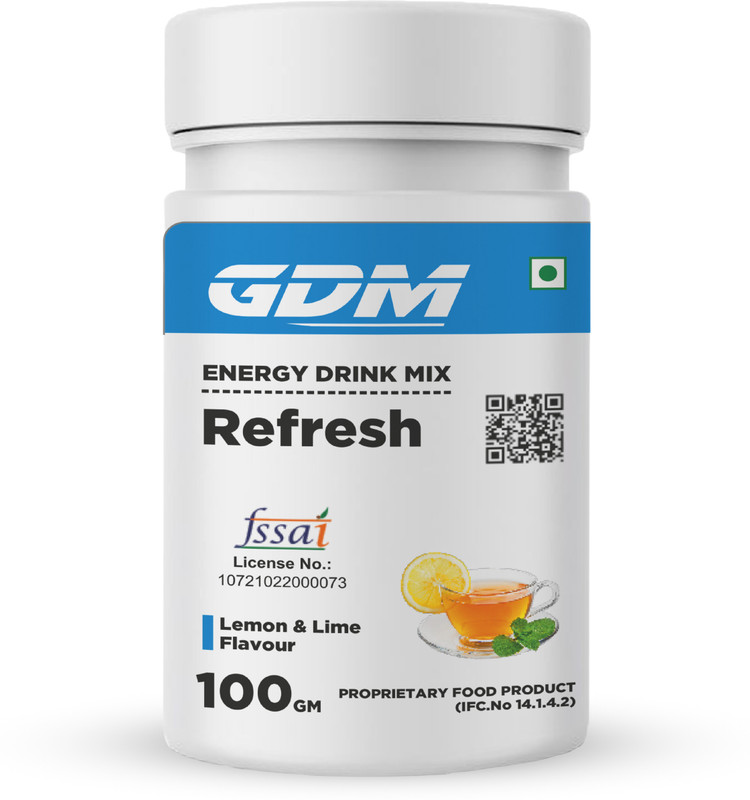 gdm nutraceuticals llp Refresh Energy Drink for Refreshment and Mental alertness Sports Drink(100 g, Lemon & Lime Flavored)