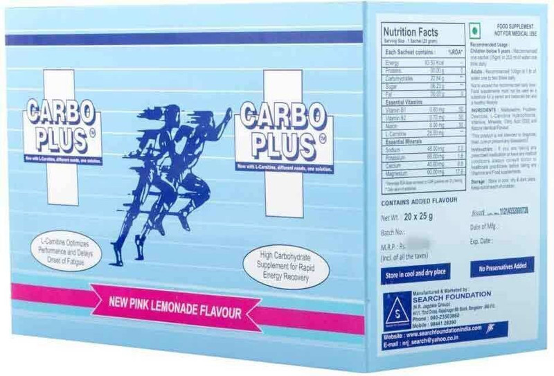 CARBO PLUS Nutrition Drink(500 g, PINK LEMONADE Flavored)
