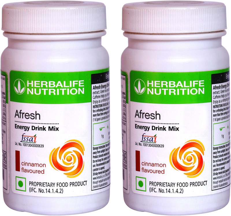HERBALIFE Afresh Energy Drink Mix - Lemon Flavor For Weight Loss 2 PCS Sports Drink(2x25 g, Lemon Flavored)