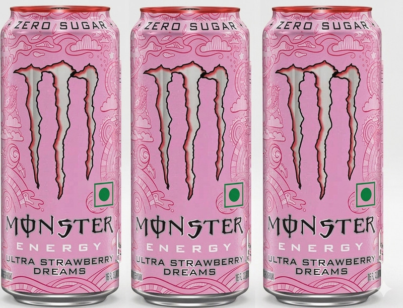 Savoy Impex Monster Energy Ultra Strawberry Dreams, Zero Sugar , (Pack of 3 ) Energy Drink(3x500 ml, Taurine, Ginseng, Caffeine, L-Carnitine and B Vitamins, Flavored) Flavored)