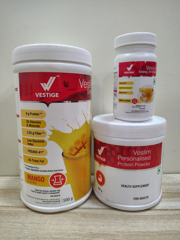 Vestige FORMULA-1 MANGO SHAKE 500GM-PROTEIN POWDER 200GM-AFRESH ENERGY DRINK LEMON Nutrition Drink(3x0.25 g, MANGO, LEMON Flavored)