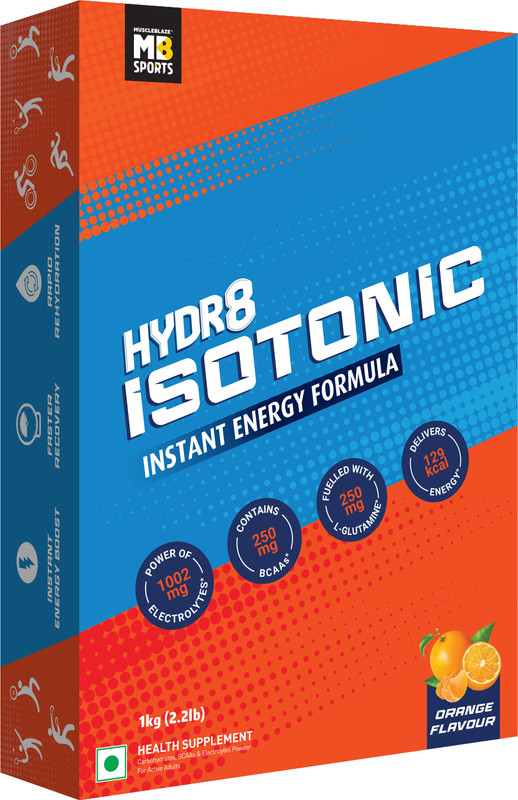 MUSCLEBLAZE Sports Hydr8 Isotonic Instant Energy Formula Hydration Drink(1 kg, Watermelon Flavored)