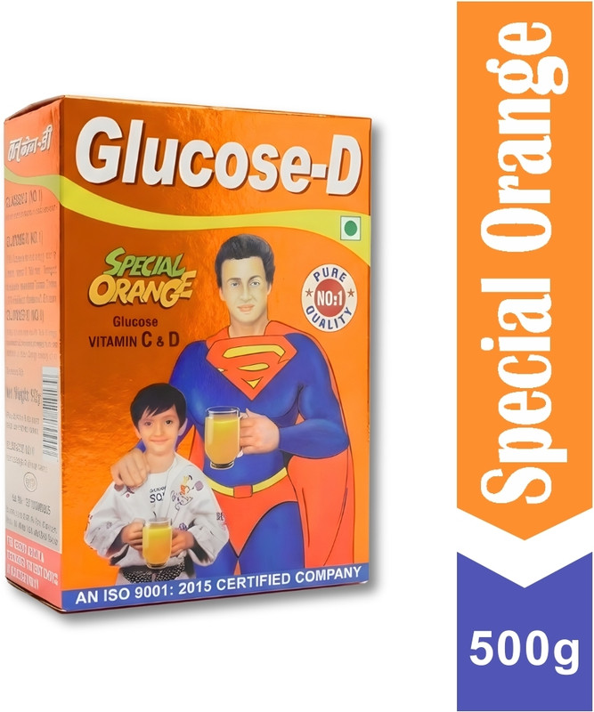 Glucose-D Powder Sports Drink(500 g, Orange Flavored)