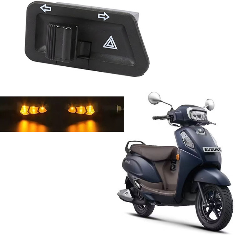 Muttfy Led hazard switch for activa, jupiter Engine Start/Stop Button