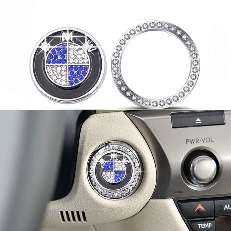 ARKZO Diamond Ring Car Start Stop Button Cover for Car Accessories Interior Decoration Car Push Start Button Cover Diamond Ring Car Accessories Interior Decoration Car Dashboard Cover(BMW 1 Series, 3 Series, 5 Series, 6 Series, 7 Series, X1, X3, X4 M Sport X xDrive30, X5, X6, Z4)