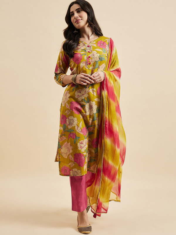 Divastri Women Kurta Pant Dupatta Set