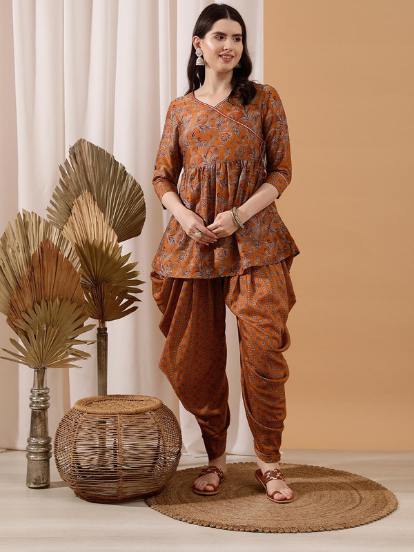 STREET9 Women Polyester Ethnic Top Palazzo Set