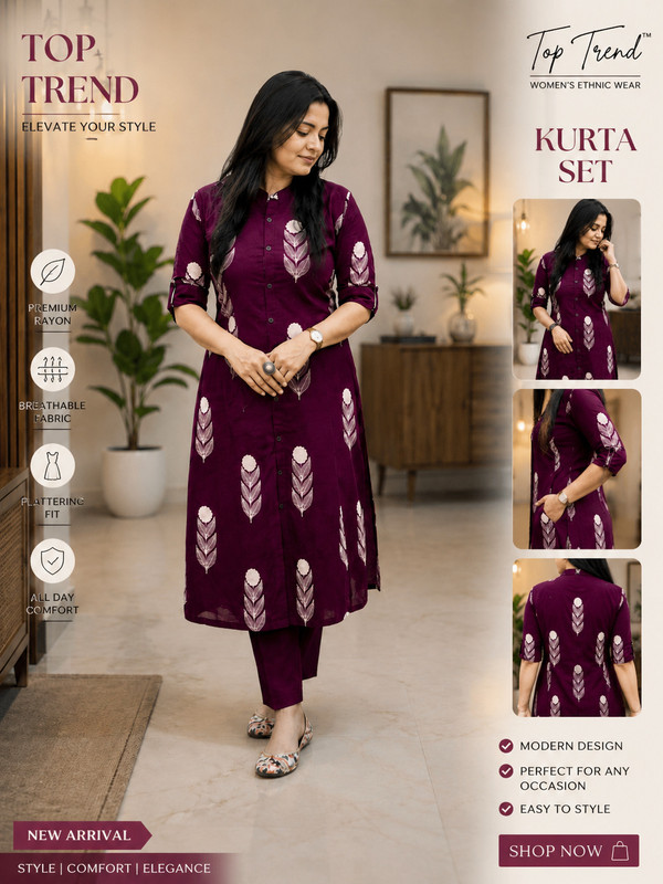 Spear Inside World Women Kurta Palazzo Set