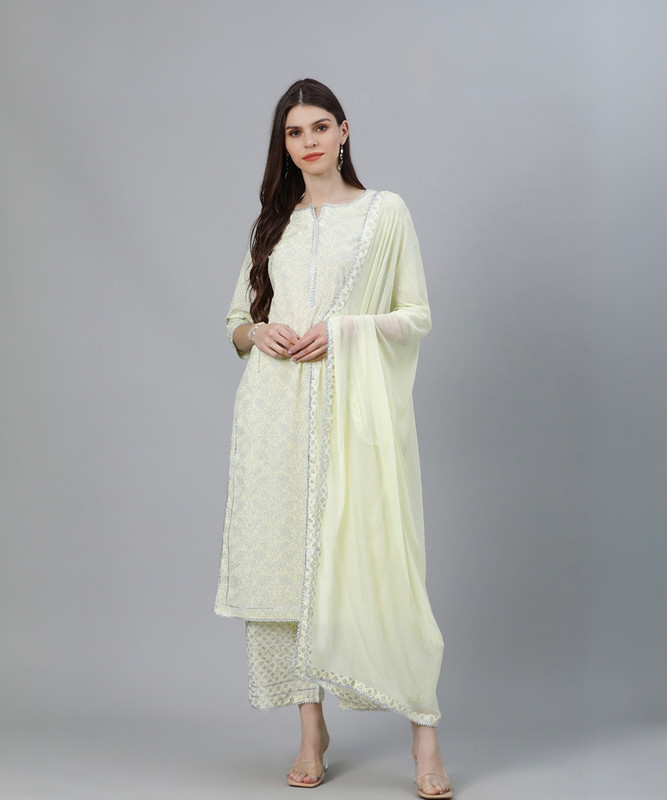 LIBAS Women Kurta Palazzo Set