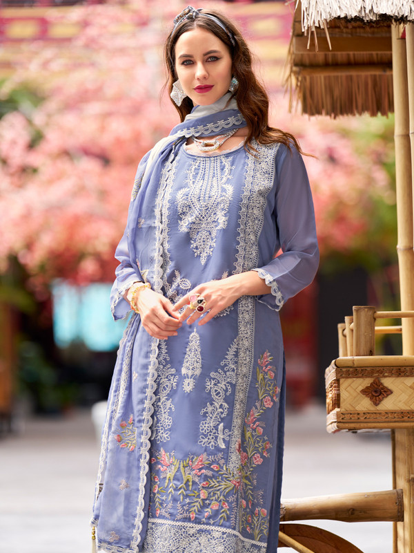 Indo Era Women Kurta Pant Dupatta Set