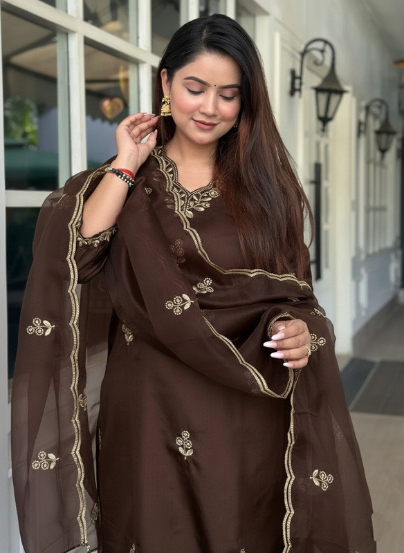 jahal fashion Women Kurta Pant Attached Dupatta Set