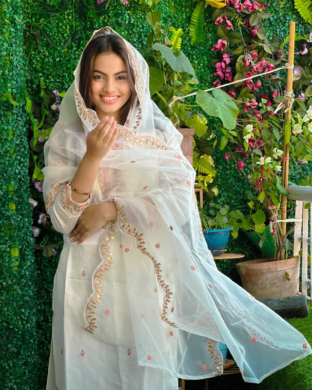 Rokklike Embroidered Kurta, Salwar & Dupatta Set