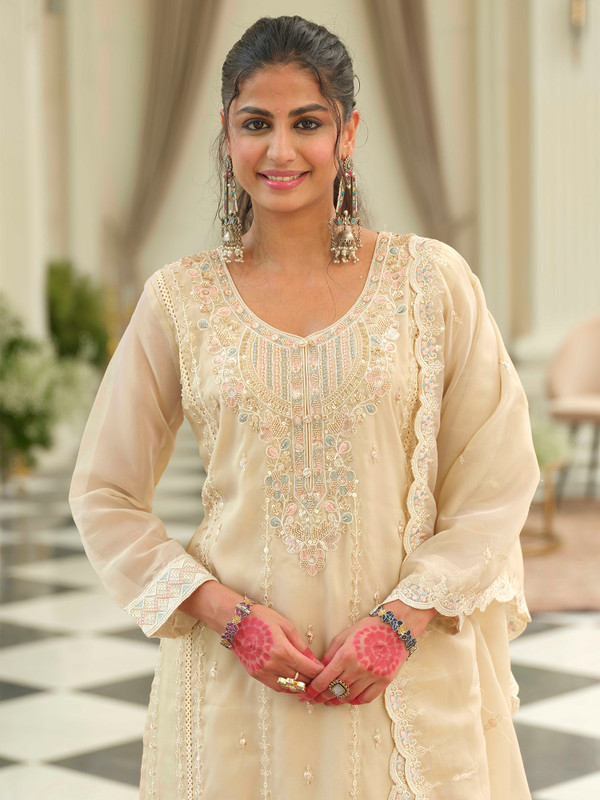 Indo Era Women Kurta Pant Dupatta Set