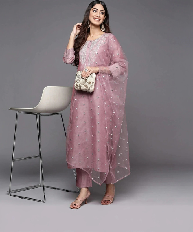 DISHWA FASHION Women Kurta Pant Dupatta Set