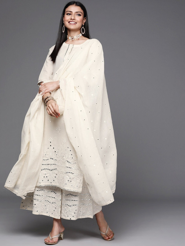 LIBAS Women Kurta Palazzo Set
