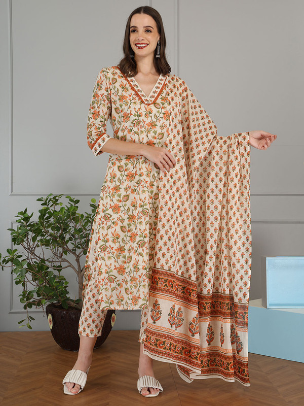 YAVIE Women Kurta Pant Dupatta Set