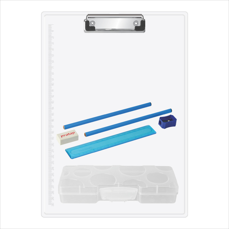 Pratap Exam Pad Kit (Eco ) , Clear(Set of 7, White)