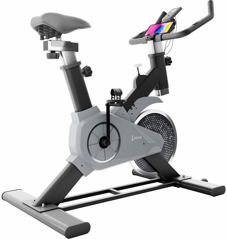 COCKATOO Ride-X-4.5 Spin Bike, flywheel-4.5 Kg Upright Stationary Exercise Bike(Grey)