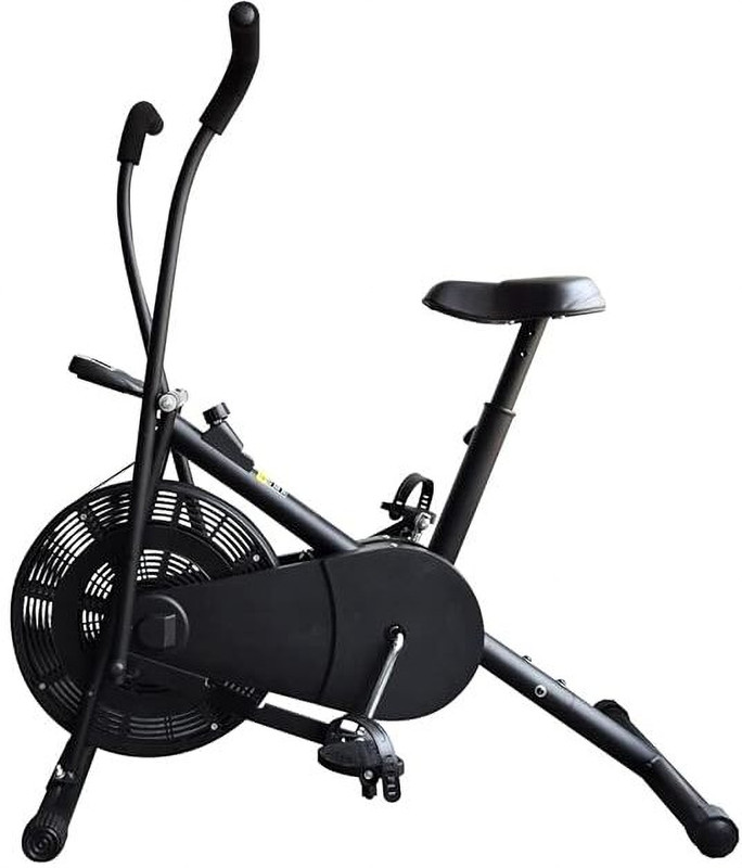 Gymnazio Dynamiz Air Bike/Exercise Bike for Home | Gym Cycle for Workout | Non-Slip Pedals Dual-Action Stationary Exercise Bike(Black)