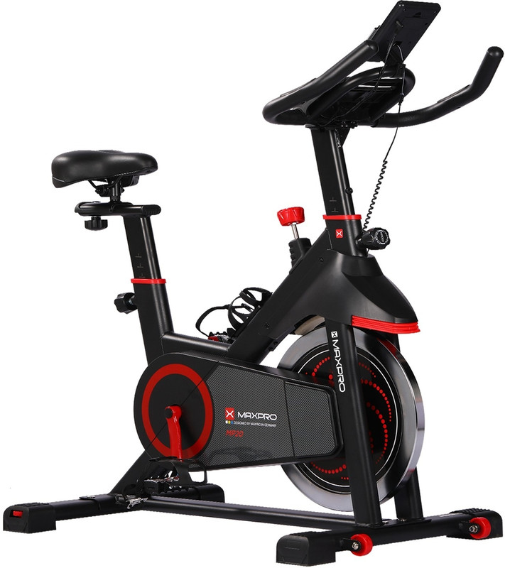 Maxpro MP20 Spin Bike Adjustable Resistance 120 kg Max.User Weight Bike for HomeWorkout Indoor Cycles Exercise Bike(Black, Red)