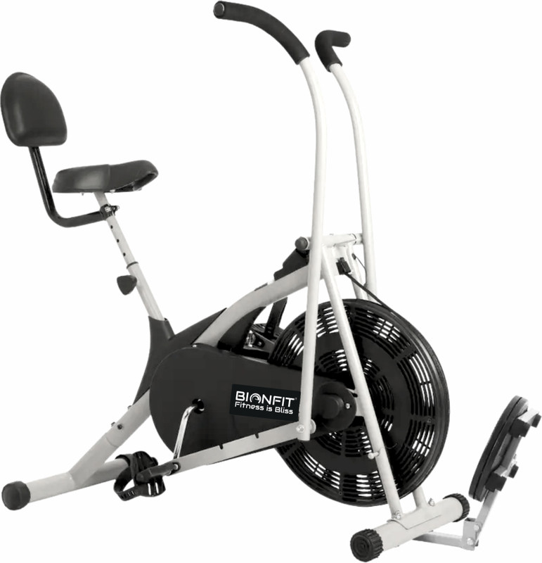 BIONFIT ENDURANCE PRO Air Bike with Back Support, Twister and Free Installation Service Indoor Cycles Exercise Bike(Silver)