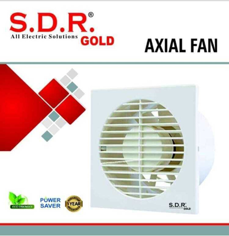 S D R GOLD AXIAL FAN, VENTILATION FAN, EXHAUST FAN 150 mm Exhaust Fan(WHITE)