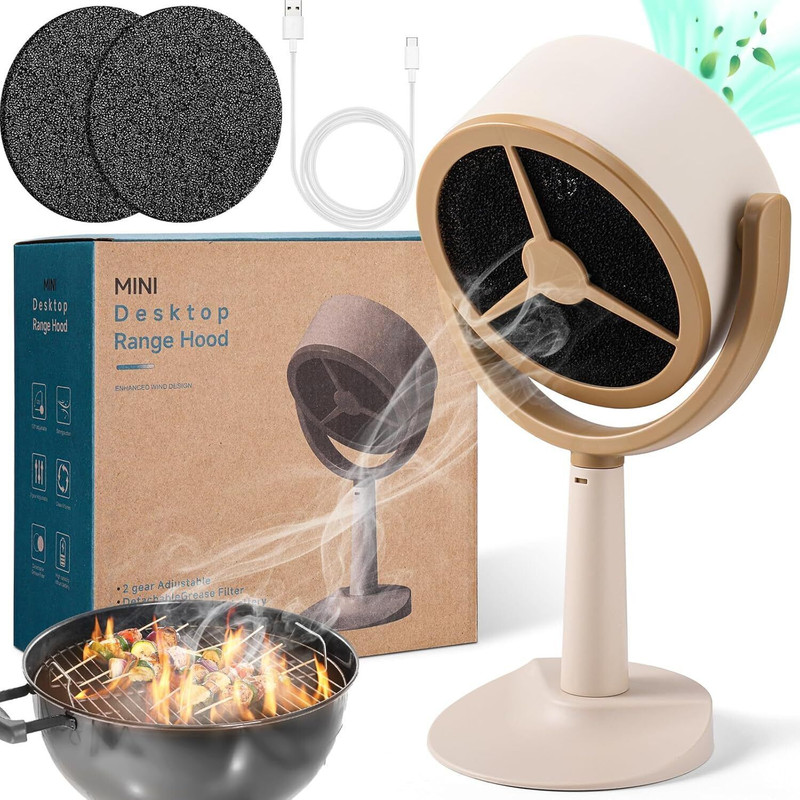 SHOPONIL Portable Chimney for Kitchen Cooking, Rechargeable Kitchen Exhaust Fan 7 cm Exhaust Fan(multicolour)