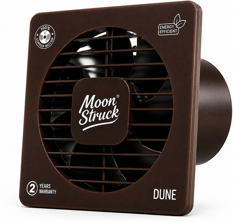 Moonstruck Dune 6 Inch Exhaust Fan | Brown | 7 Blade | Low Noise 150 mm Exhaust Fan(Dune, Brown)