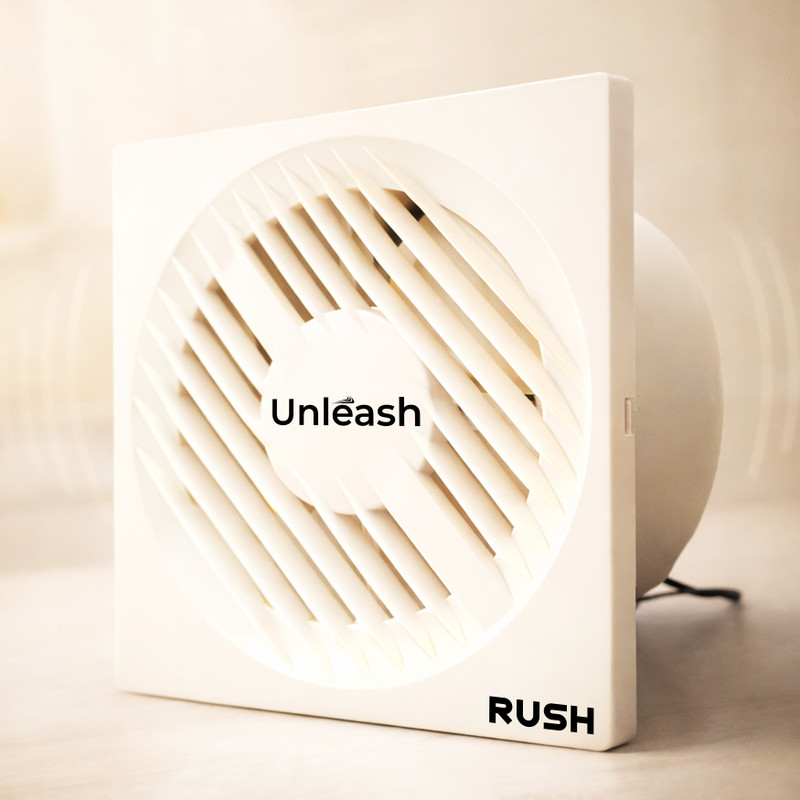 unleash Rush 8 inch BLDC Exhaust Fan, 200 MM BLDC Exhaust Fan For Home and Kitchen 200 mm Exhaust Fan(Ivory)