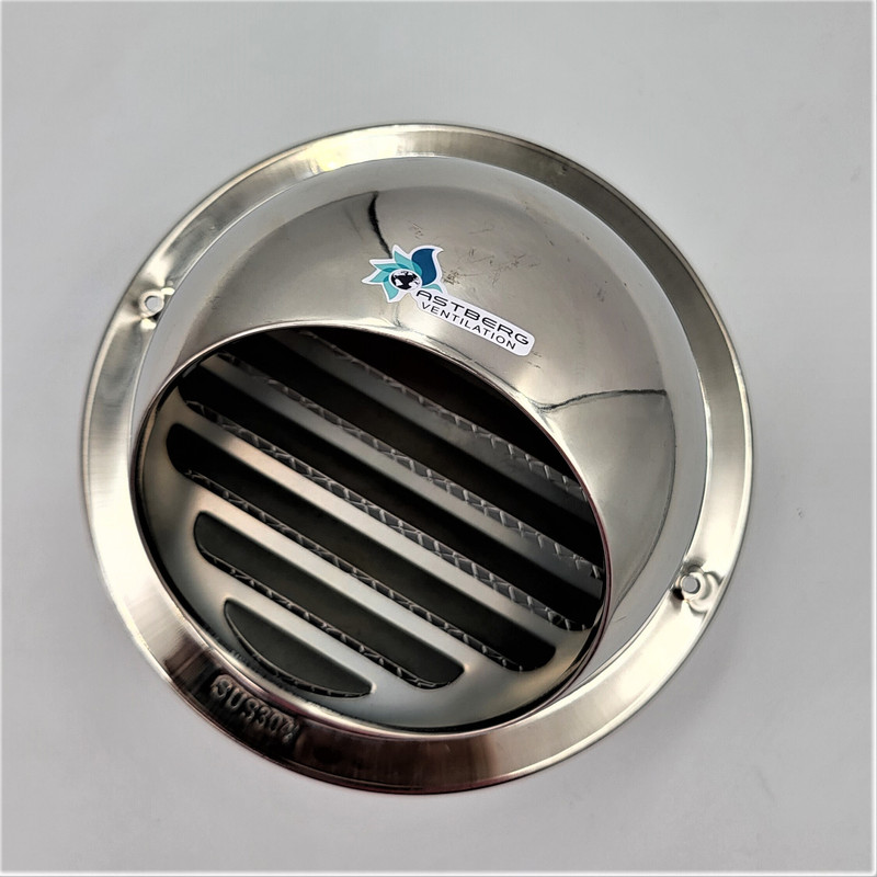 ASTBERG VENTILATION Astberg Outer Cowl Steel /Outer Cowl with Mesh/Duct Pipe Cover 250 mm Exhaust Fan(Silver)
