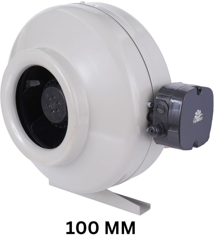 Ventcart ventilation Circular Duct Fan 100MM Powder Coated Centrifugal Fan/Inline Duct Fan 100 mm Exhaust Fan(White)