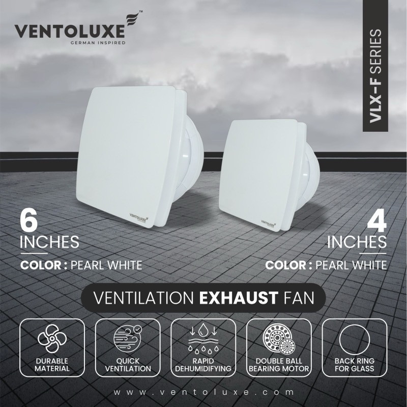 ventoluxe VLX-F-04 PW 98 mm Exhaust Fan(PEARL WHITE)