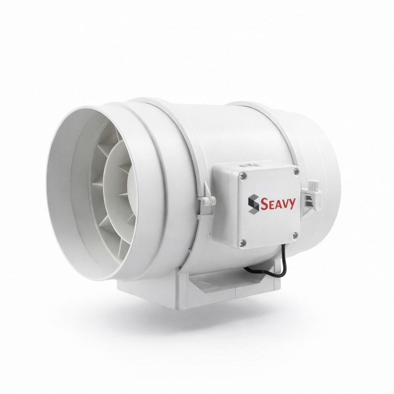 Ardnib 8"200mm Inline Duct Fan/Silent Mix Flow/Circular Inline Fan/ Fresh Air System 200 mm Exhaust Fan(White)