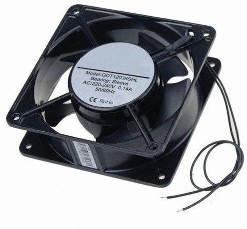 BALRAMA 4" 220V/240V AC Fan 4 Inch Panel Axial Cooling Electrical Motor Industrial Metal 110 mm Exhaust Fan(Black)