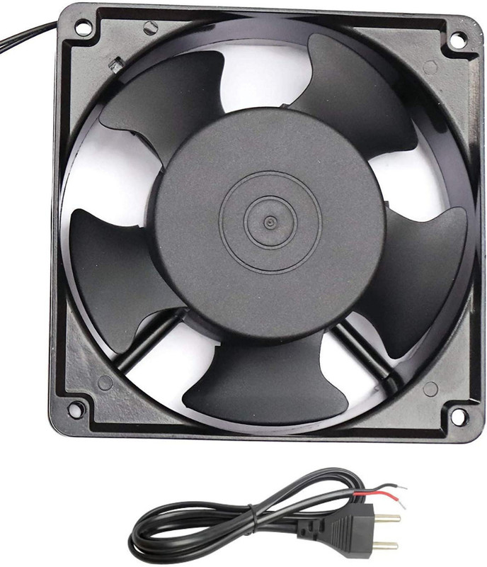 INDOUS AC Axial Fan with Cable - Cabinet Exhaust Fan (4 Inch, Black) with Cable 100 mm Exhaust Fan(Black)