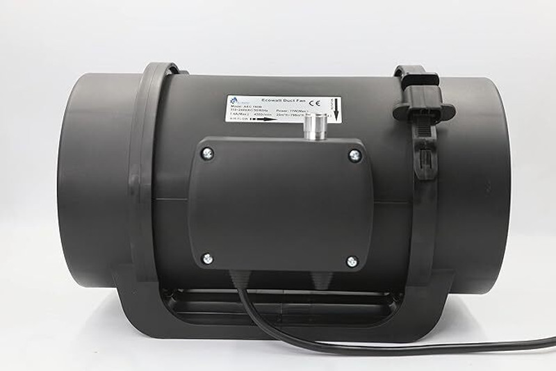 ASTBERG AEC160 Quiet Inline Duct Fan with Motor Silent Mix Flow/Inline Duct Fan 160 mm Exhaust Fan(BLACK)