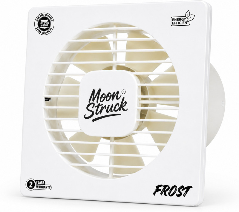 Moonstruck Frost 6 inch (150 mm) High Speed Exhaust Fan| 7 Blades | Strong Air Suction 150 mm Exhaust Fan(White, Frost, Off White)