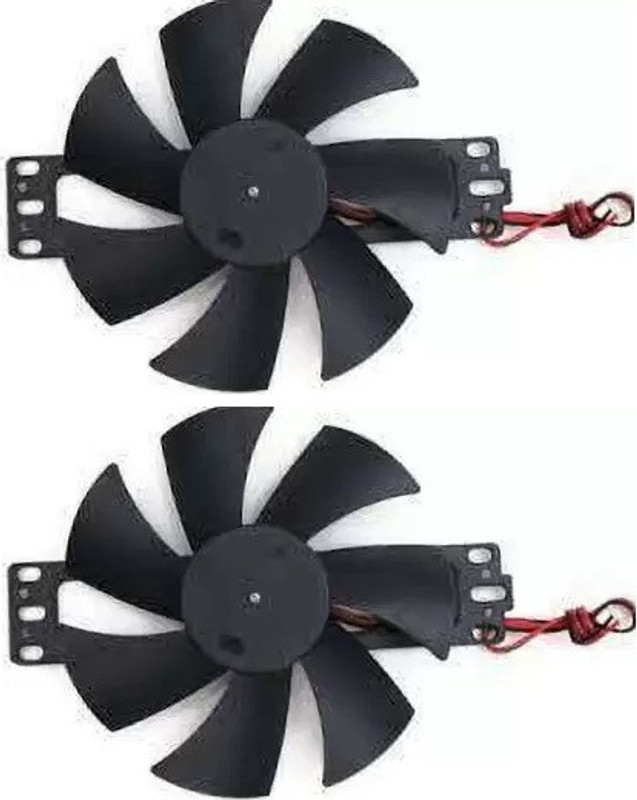 DHRUV-PRO DC 18V Plastic Blade Cooling For Induction Cooker Brushless Plastic-(Pack of2) 80 mm Exhaust Fan(Black)