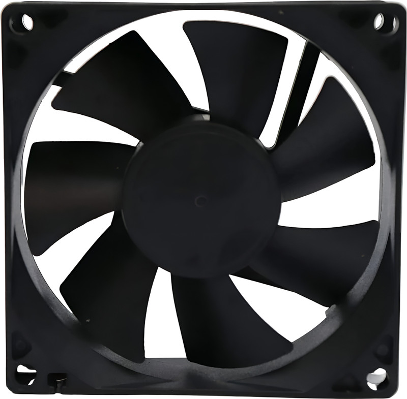 EXCELLION 3 Inch 12V DC High Speed Cooling Fan for Industrial & Electrical Use Durable 80 mm Exhaust Fan(Black)