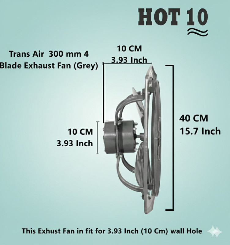 AONE POINT N-Exhaust-fan40 300 mm Exhaust Fan(Grey)