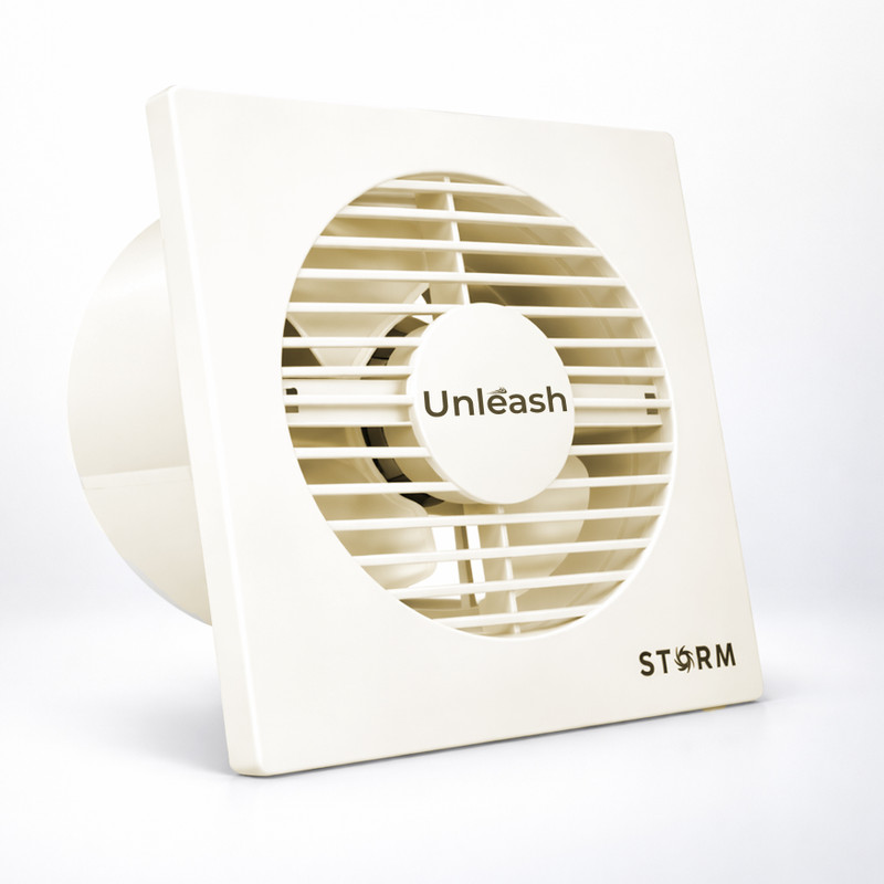 unleash Storm 8 inch (200 mm) Exhaust Fan with 100% Copper Motor For Kitchen & Bathroom 200 mm Exhaust Fan(White)
