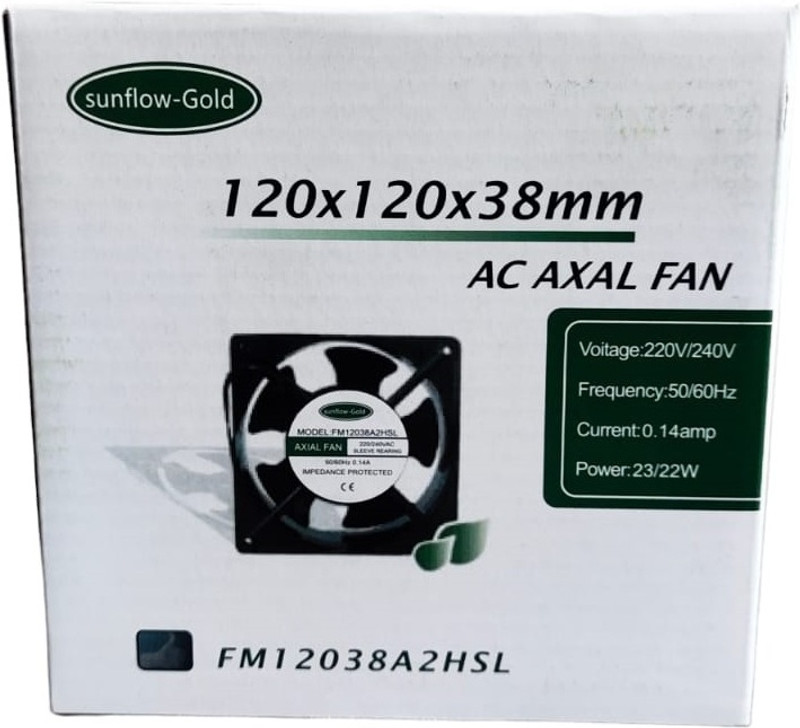 Gadariya King Electronics Axial Cooling Fan 230 Volts AC size 4 inch 0 mm Exhaust Fan(Black)
