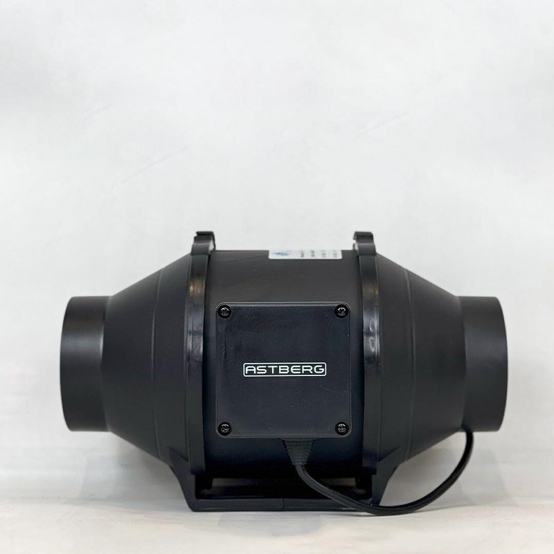 ASTBERG VENTILATION Astberg AF-100P (100mm/4) (198CMH/117CFM) Silent mix flow fan 100 mm Exhaust Fan(Black)