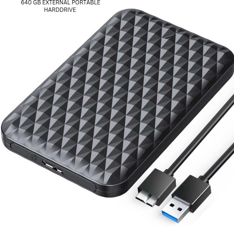 Carecase 640GB Portable External Hard Drive – 2.5"Inch Harddrive Usb 3.0 External HDD GB External Hard Disk Drive (HDD)(Desktop&Pc&Mac, Laptop, Ps3&4&5, & Gaming Systems – Fast Data Transfer Black)