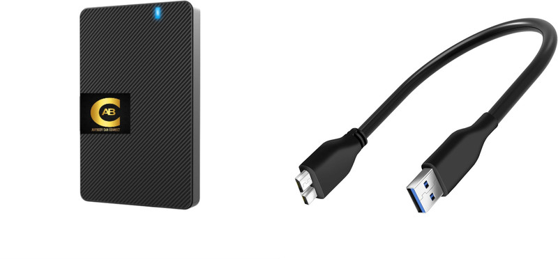 ABC 500GB Ultra Slim Portable External Hard Drive USB 3.0 500 GB External Hard Disk Drive (HDD)(Compatible With PC, Mac, Laptop, PS4, Xbox, IPad, Tablet, Mobile Black)